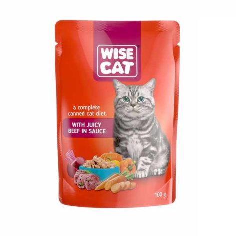 Wise Cat with Juicy Beef σε Σάλτσα 100gr