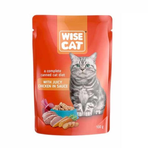 Wise Cat with Juicy Chicken σε Σάλτσα 100gr