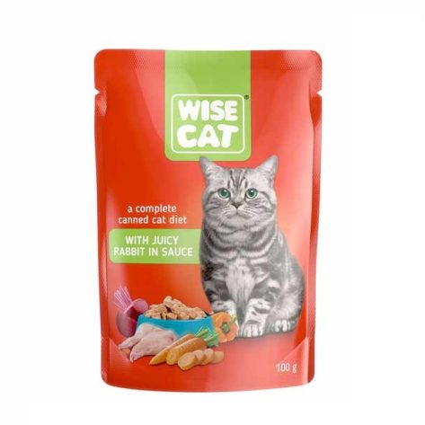 Wise Cat with Juicy Rabbit σε Σάλτσα 100gr