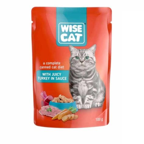 Wise Cat with Juicy Turkey σε Σάλτσα 100gr