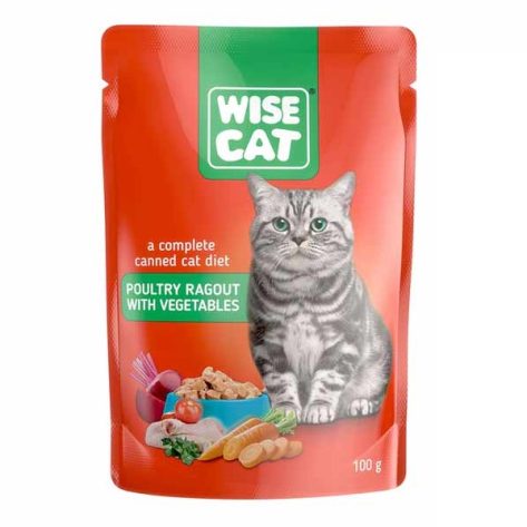 Wise Cat Poultry Ragout with Vegetables 100gr