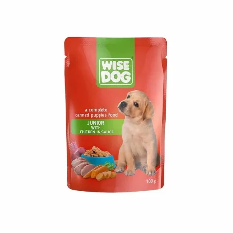 Wise Dog Junior with Chicken σε Σάλτσα 100gr