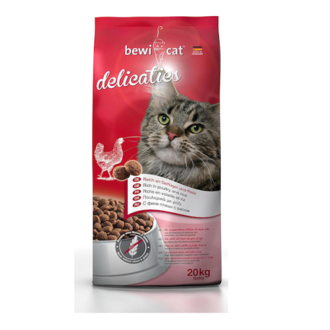 Bewi Cat Delicaties Ξηρά Τροφή για Ενήλικες Στειρωμένες Γάτες με Πουλερικά 20kg