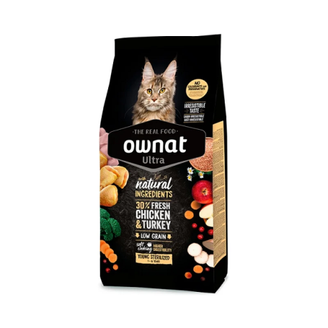 Ownat Ultra Young Sterilized με Κοτόπουλο & Γαλοπούλα 1,5kg