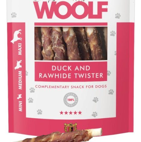 Woolf Snacks DUCK AND RAWHIDE TWISTER