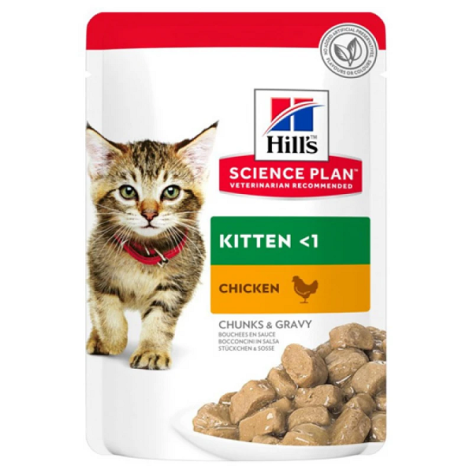 Hill’s Science Plan Kitten Υγρή Τροφή με Κοτόπουλο 85gr (Φακελάκι) 2+1 Δώρο