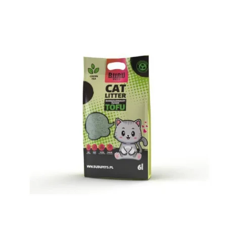 Άμμος Γάτας Bubu Tofu Cat Litter Green Tea 6L