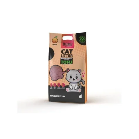 Άμμος Γάτας Bubu Tofu Cat Litter Peach 6L