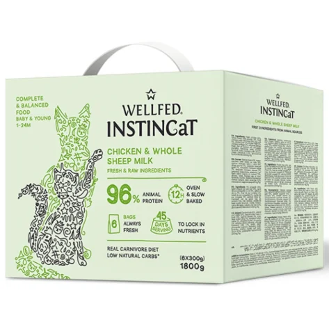 Wellfed Instincat S.O.B. Kitten-Young Chicken & Whole Sheep Milk 1,8kg (6x300gr)