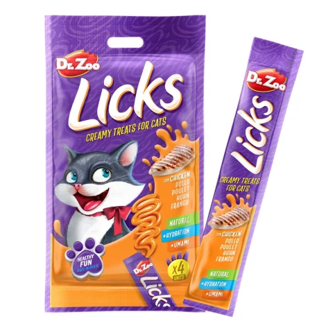 Dr. Zoo Licks Chicken - Κρεμώδες snack με κοτόπουλο για γάτες