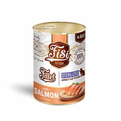 Fisi Υγρή Τροφή Γάτας Fillet Adult Sterilized Σολομό σε Ζελέ 400gr