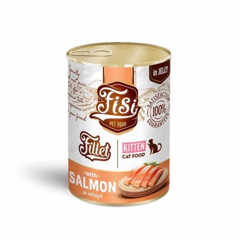 Fisi Υγρή Τροφή Γάτας Fillet Kitten Σολομός σε Ζελέ 400gr