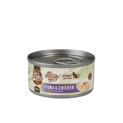 Fisi Pure Meat Cat Adult Τόνος & Κοτόπουλο 80 gr
