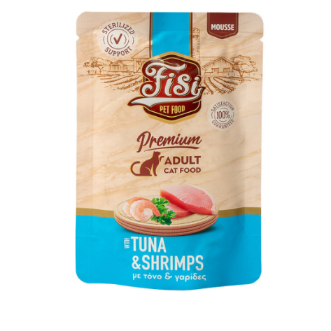 Fisi Pure Meat Cat Adult Mousse Τόνος & Σολομό 80 gr