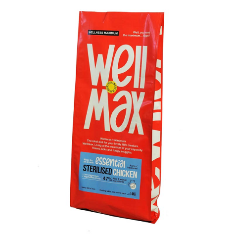 Wellmax Essential Ξηρά Τροφή Γάτας Cat Sterilized Chicken 14kg