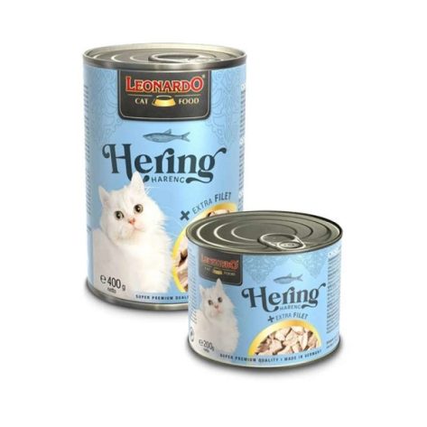 Leonardo Κονσέρβα Γάτας Herring & Extra Fillet 400gr