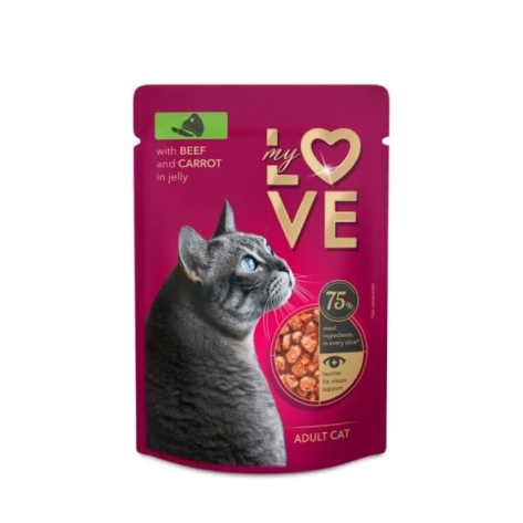 MY LOVE Adult σε σάλτσα beef-carot 85gr