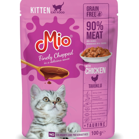 MIO POUCH KITTEN CHICKEN IN GRAVY 100gr