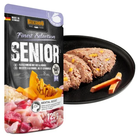 Belcando Senior Μενού κρεάτων με ρύζι & κολοκύθα