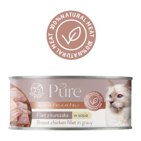 PetRepublic Pure γάτας με κοτόπουλο (PETR-021) (24x80g)
