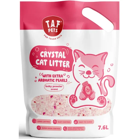 Κρυσταλλική Άμμος Γάτας TAF 7.6L (3,2kg) Baby Powder