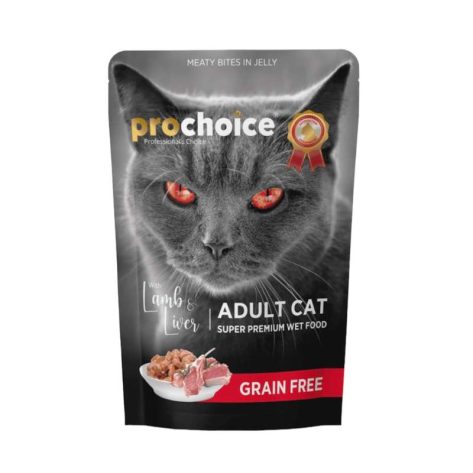 Prochoice Pouch Adult Cat Lamb-Liver σε Ζελέ 85gr