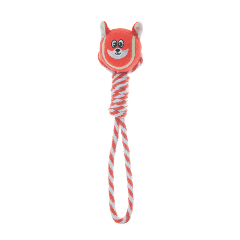 Imac Tennis Ball & Rope Tug Dog Toy – Fox 27x7x7 cm | Ανθεκτικό Παιχνίδι Σκύλου
